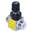 Cole-Parmer PTFE Needle Valve, Low Range, 1/4" Compression, 2400 mL/min Air, 130 mL/min Water