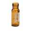 Cole-Parmer Premium Screw Neck Vials, Amber Glass, 9 mm Short Thread, with Label Area, 2 mL; 100/Pk, 12 Pk/Cs