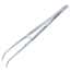 Cole-Parmer Stainless Steel Tweezers, w/ Lock, Bent Tips, Serrated, 152mm