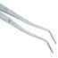 Cole-Parmer Stainless Steel Tweezers, w/ Pin, Offset Bent Tips, Serrated, 152mm 