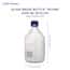 Cole-Parmer Glass Media Bottle, Class A, Round, 2000 mL (67.6 oz)