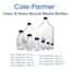 Cole-Parmer Glass Media Bottles, Class A, Round, 50 mL (1.7 oz); 10/Pk