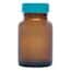 Cole-Parmer GLC-02098 Economy Pre-Cleaned Wide-Mouth Bottle, Amber Glass, 60mL; 24/CS