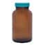 Cole-Parmer GLC-02120 Economy Pre-Cleaned Wide-Mouth Bottle, Amber Glass, 250mL; 24/CS