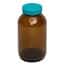 Cole-Parmer GLC-02137 Economy Pre-Cleaned Wide-Mouth Bottle, Amber Glass, 500mL; 12/CS