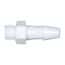 Cole-Parmer Threaded to Hose Barb Fitting, Straight Adapter, White Nylon, Cleanroom Packed, 10-32 UNF x 3/32" ID; 10/Pk