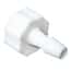 Cole-Parmer Luer to Hose Barb Fitting, Straight Adapter, White Nylon, Cleanroom Packed, Large Bore Male Luer x 5/16" ID; 10/Pk