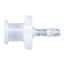 Cole-Parmer Luer to Hose Barb Fitting, Straight Adapter, Natural Kynar®, Cleanroom Packed, Female Luer x 1/4" ID; 10/Pk