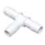 Cole-Parmer Hose Barb Fitting, Tee Union, White Nylon, Cleanroom Packed, 5/32" ID; 10/Pk
