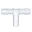 Cole-Parmer Hose Barb Fitting, Tee Union, White Nylon, Cleanroom Packed, 3/16" ID; 10/Pk