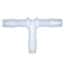 Cole-Parmer Hose Barb Fitting, Tee Union, HDPE, Cleanroom Packed, 1/4" ID; 10/Pk