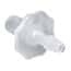 Cole-Parmer Luer to Hose Barb Fitting, Straight Adapter, Natural Kynar®, Cleanoom Packed, Male Slip Luer x  1/4" ID; 10/PK
