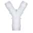 Cole-Parmer Hose Barb Fitting, Y Reducer, Natural Kynar®, Cleanroom Packed, 3/4" ID x 1" ID; 10/Pk