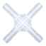 Cole-Parmer Hose Barb Fitting, Cross Union, Animal-Derivative-Free Polypropylene, Cleanroom Packed, 1/4" ID; 10/Pk
