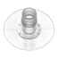 Cole-Parmer Port Disk Hose Barb Fitting, Engage™ 8402, Cleanroom Packed, 5/8" ID; 10/Pk