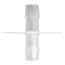 Cole-Parmer Port Disk Hose Barb Fitting, Polypropylene, Opposing Barb, Cleanroom Packed, 1/4" ID; 10/Pk