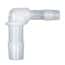 Cole-Parmer Hose Barb Fitting, Reducing Elbow, Natural Kynar®, Cleanroom Packed, 1/2" ID x 1/4" ID; 10/Pk