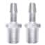 Cole-Parmer Threaded to Hose Barb Fitting, Straight Adapter, Natural Polycarbonate, 1/16" NPT(M) x 3/16" ID; 10/Pk
