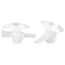 Cole-Parmer 1-Way Stopcock, Natural Kynar PVDF, Male Slip x Female; 10/Pk