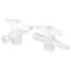 Cole-Parmer 1-Way Stopcock, Natural Kynar PVDF, Male Slip x Female; 10/Pk