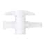 Cole-Parmer 1-Way Stopcock, Natural Kynar PVDF, Male Slip x Male Slip; 10/Pk