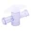 Cole-Parmer 1-Way Stopcock, Gamma-Stable Polycarbonate, Female x Female ; 10/Pk