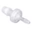 Cole-Parmer Reducing Check Valve, Natural Polypropylene, 3/8" ID x 1/8" ID; 10/Pk