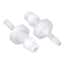 Cole-Parmer Reducing Check Valve, Natural Polypropylene, 3/8" ID x 3/16" ID; 10/Pk