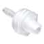 Cole-Parmer Threaded Check Valve, Natural Polypropylene, 1/8" NPT(M) x 1/8" ID; 10/Pk