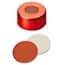 Cole-Parmer Red Aluminum Crimp Cap, 11 mm Dia., Rubber/PTFE Septum; 1000/PK