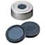 Cole-Parmer Silver Aluminum Crimp Cap, 13 mm Dia., Pharma-Fix, Butyl/PTFE Septum w/Hole; 1000/PK