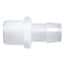 Eldon James Threaded to Hose Barb Fitting, Straight Adapter, Animal-Derivative-Free Polypropylene, 3/4" NPT(M) x 3/4" ID; 10/PK