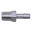 Eldon James Threaded to Hose Barb Fitting, Straight Adapter, Stainless Steel, 1/4" NPT(M) x 1/4" ID; 1/Each