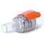 Eldon James SeriesLock® Quick-Disconnect Fitting, Hose Barb Body, Polysulfone, Valved, Silicone O-Ring, SS Spring, Large, 5/8" ID