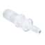Eldon James Hose Barb Fitting, Straight Reducer, Animal-Derivative-Free Polypropylene, 5/8" ID x 1/4" ID; 10/PK