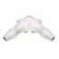 Eldon James Hose Barb Fitting, 90° Elbow, Natural Kynar®, 5/8" ID; 10/Pk