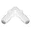 Eldon James Threaded to Hose Barb Fittings, 60° Elbow, Natural Kynar®, 3/8 ID; 10/PK