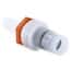 Eldon James SeriesLock® Quick-Disconnect Fitting, Hose Barb Insert, Panel Mount, Kynar PVDF, Valved, Viton O-Ring, SS Spring, Large, 1/2" ID