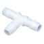 Eldon James Hose Barb Fitting, Tee Union, Natural Kynar®, 1/4" ID; 10/PK