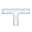 Eldon James Hose Barb Fitting, Tee Union, Natural Kynar®, 3/8" ID; 10/PK