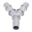 Eldon James Hose Barb Fitting, Y Union, Stainless Steel, 3/8" ID; 1/Each