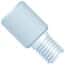 Idex Threaded Adapter, PTFE, 0.040" ID, 1/4-28 Flat Bottom (F) to 1/4-28 Flat Bottom (M)