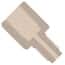Idex Threaded Adapter, PEEK, 0.050" ID, 1/4-28 Flat Bottom (F) to 10-32 Flat Bottom (M)