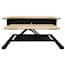Luxor CVTR PRO-WO Two-Tier Pneumatic Standing Desk Converter - White Oak