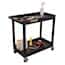 Luxor EC11-B Tub Shelf Utility Cart with Two 2-1/2" Tub Shelves, Black