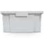Luxor Stackable Storage Bins, Large, Gray; 4/Pk