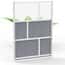 Luxor Modular Room Divider Wall System, Starter Wall, 53" x 70"; 2/Pk