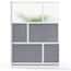 Luxor Modular Room Divider Wall System, Add-On Wall, 53" x 70"; 2/Pk