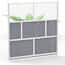 Luxor Modular Room Divider Wall System, Starter Wall, 70" x 70"