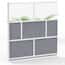 Luxor Modular Room Divider Wall System, Add-On Wall, 70" x 70"; 2/Pk